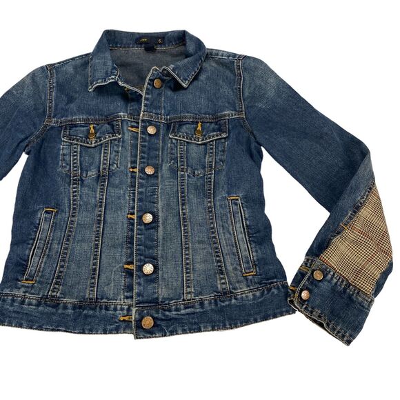 J. CREW Trucker Jacket Womens Small Blue Long Sleeve Denim Collared Button Front - Picture 11 of 16